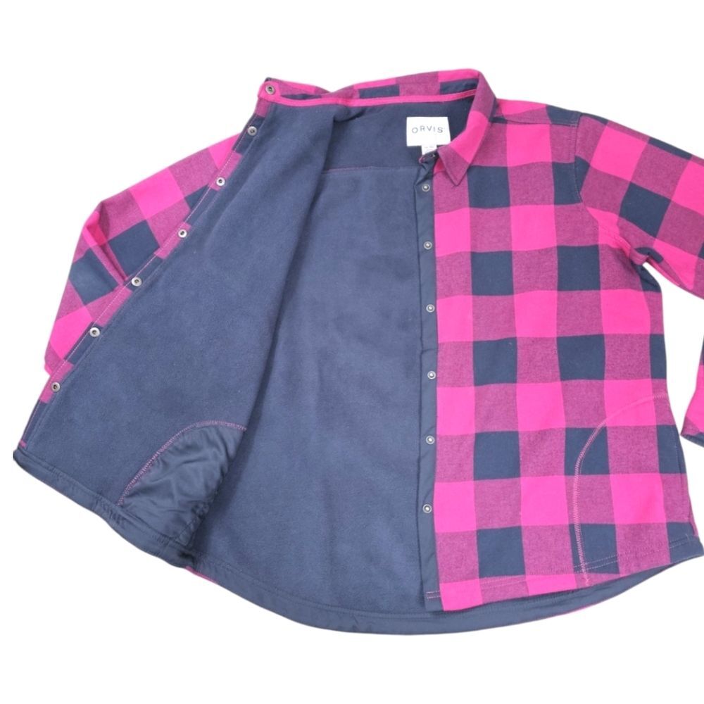 Orvis Plaid Button Up Fleece - image 5